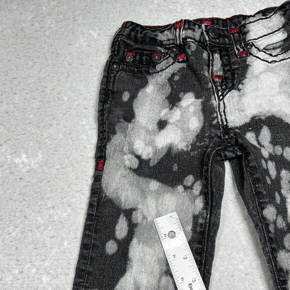 True Religion Jeans Boys Size 7 Black Gray Geno Super T Jeans Pockets - Picture 13 of 13